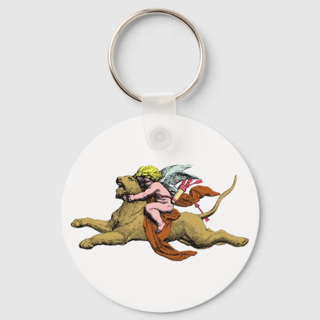 Eros reitet Löwe rides lion Key Ring (Front)
