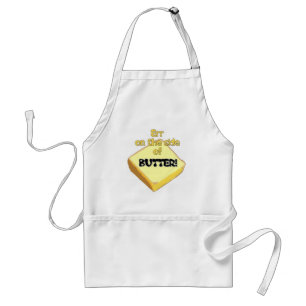 Err On The Side Of Butter - Apron, White Standard Apron