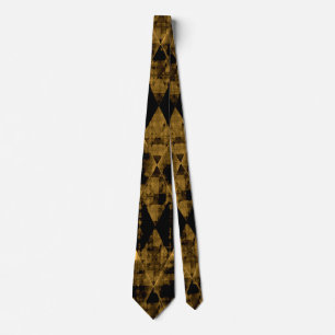 Erratic Gold and Black Diamond Tie