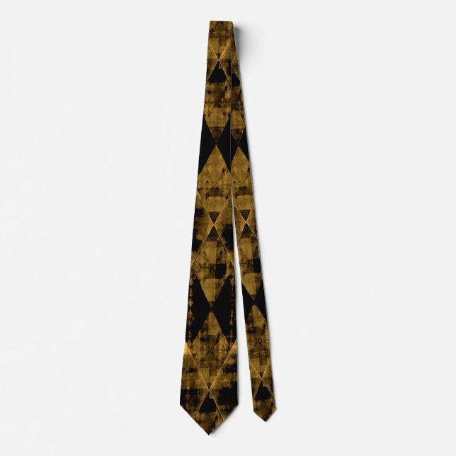 Erratic Gold and Black Diamond Tie (Front)