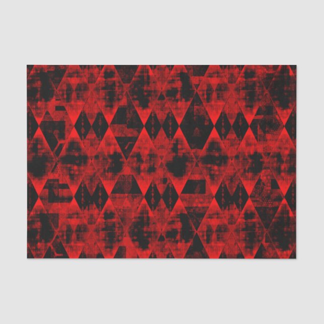 Erratic Red and Black Diamond Wonder Tissue Paper (Front)