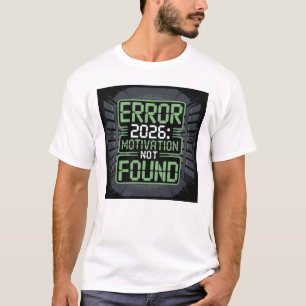 Error 2026 Motivation Not Found Funny T-Shirt Desi