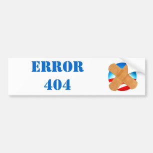 ERROR 404 bumper sticker