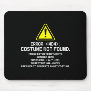 Error 404 Costume Not Found Funny Halloween for Mouse Mat
