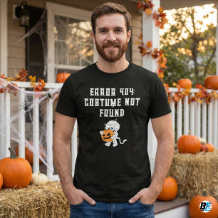 Error 404 Costume Not Found Funny Halloween Mummy T-Shirt