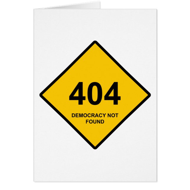 Error 404: Democracy Not Found (Front)