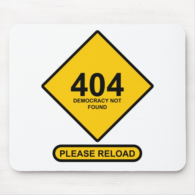 Error 404: Democracy Not Found Mouse Mat (Front)