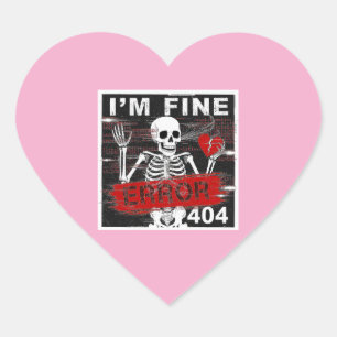  Error 404 Heart Sticker