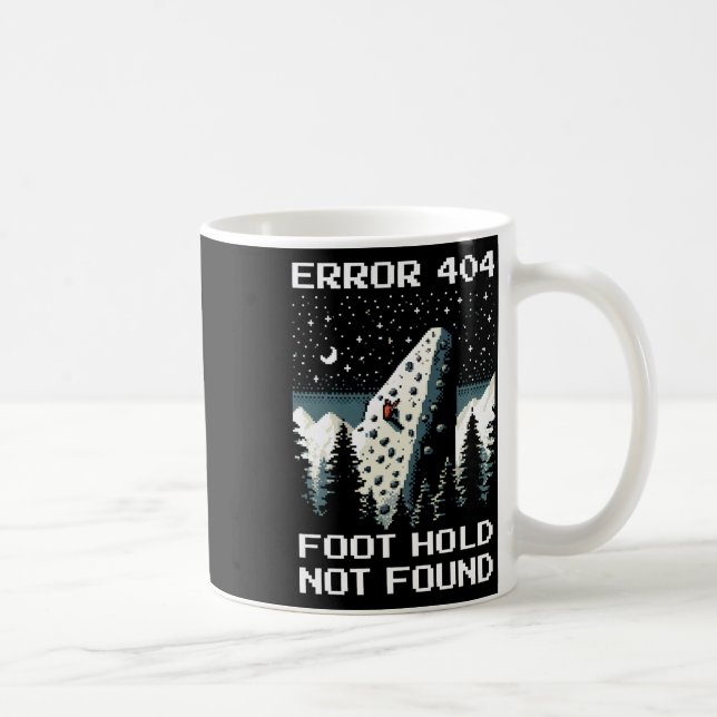 Error 404 – Missing Foothold Climbing Pixel Design Coffee Mug (Right)