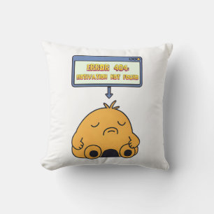 Error 404: Motivation Not Found – Funny Doodle Cushion