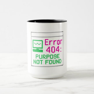 Error 404: Purpose Not Found Retro Tech T-Shirt Mug