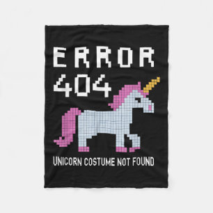 Error 404 Unicorn Costume Found Halloween Programm Fleece Blanket