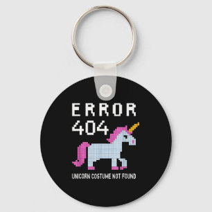 Error 404 Unicorn Costume Found Halloween Programm Key Ring