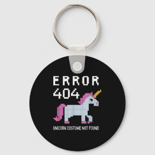 Error 404 Unicorn Costume Found Halloween Programm Key Ring
