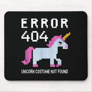 Error 404 Unicorn Costume Found Halloween Programm Mouse Mat