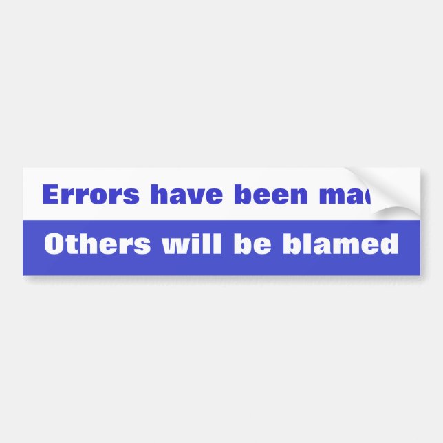 Error Bumper Sticker (Front)