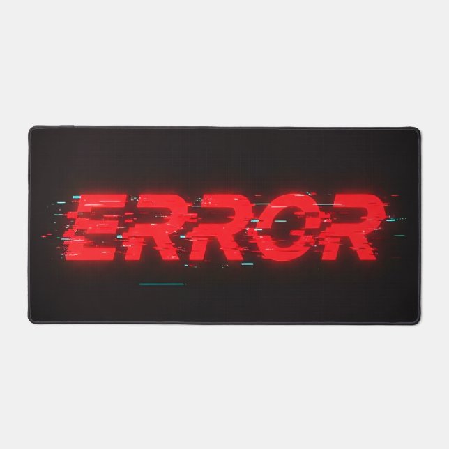 "ERROR" Glitch Aesthetic Extended Desk Mat (Front)