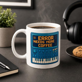 Error: Need More Coffee – Synthesizer Humor Mug