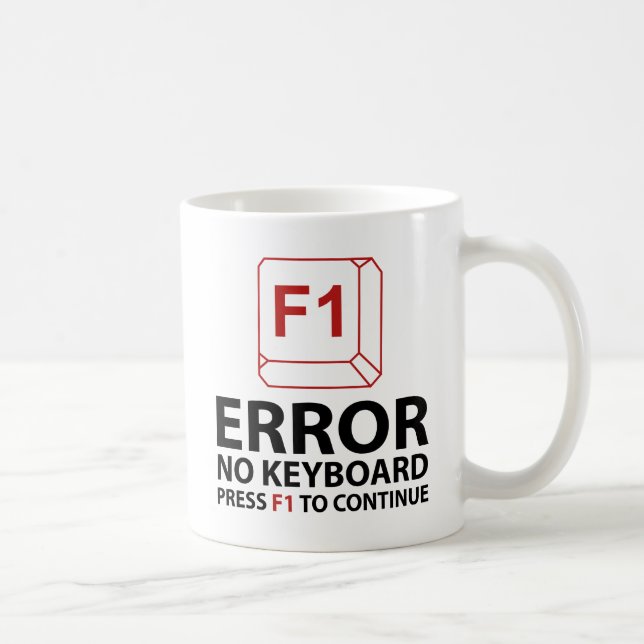 Error No Keyboard Press F1 To Continue Coffee Mug (Right)