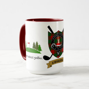 Erskine Clan Badge & Tartan Personalised Mug
