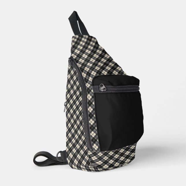 Erskine Scottish Clan Tartan Sling Bag (Left Corner)