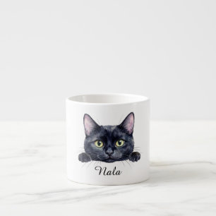 ersonalized Black Cat Mug Custom Name Coffee Mug