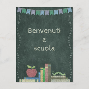 Erster Schultag Benvenuti a scuola Postcard