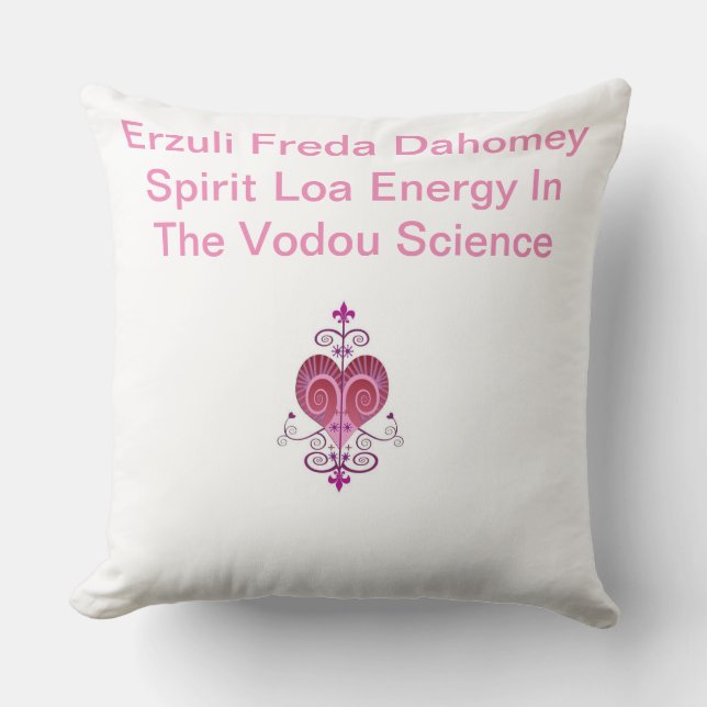 Ersuli Freda Dahomey Loa Spirit VeVe Trow Pillow (Front)