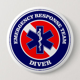 ERT Diver 10 Cm Round Badge