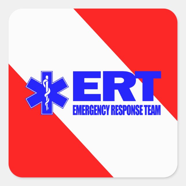 ERT -Emergency Response Team Square Sticker (Front)