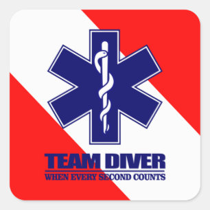 ERT Team Diver Square Sticker