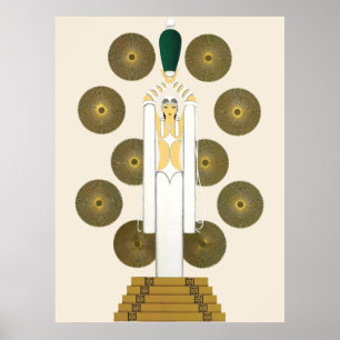 Erté - Emerald Vase Poster