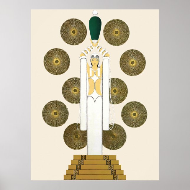 Erté - Emerald Vase Poster (Front)