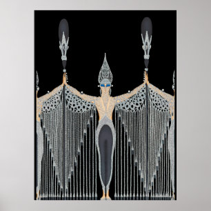 Erté - Les Bijoux de Perle [Black] Poster