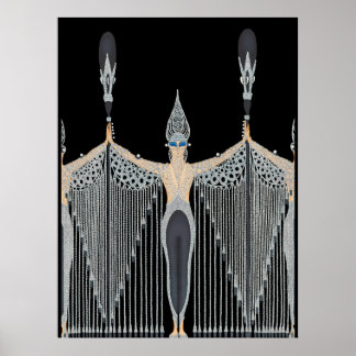 Erté - Les Bijoux de Perle [Black] Poster