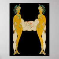 Erté - The Letter H from the Alphabet Suite, 1976