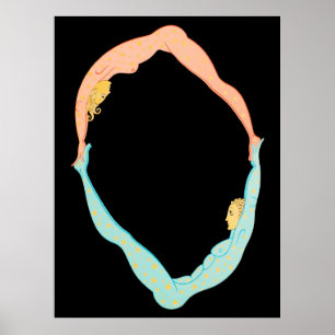 Erté - The Letter O from the Alphabet Suite, 1976 Poster