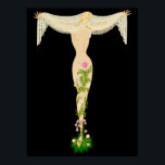 Erté - The Letter T from the Alphabet Suite, 1976 Poster<br><div class="desc">Erté - The Letter T from the Alphabet Suite,  1976</div>