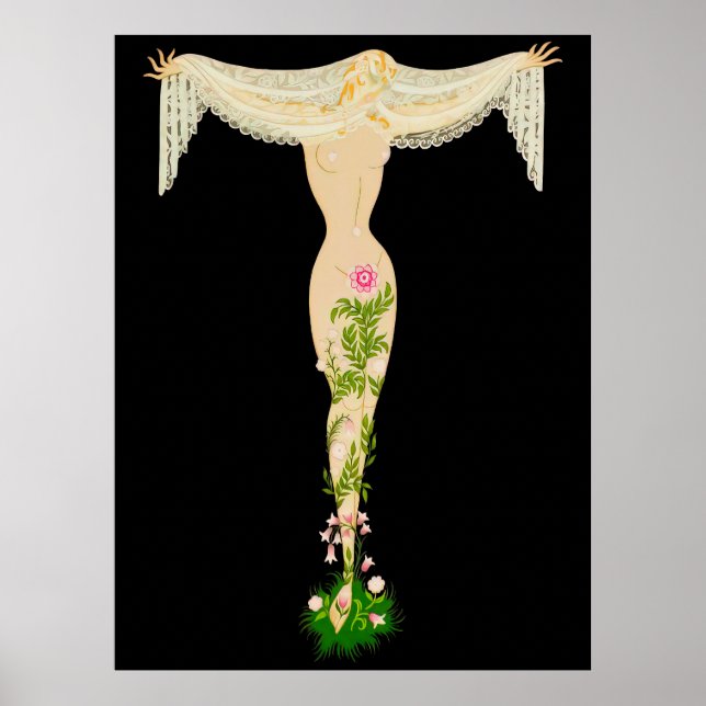 Erté - The Letter T from the Alphabet Suite, 1976 Poster (Front)