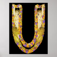 Erté - The Letter U from the Alphabet Suite, 1976