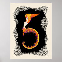 Erté - The Numerals Suite, The Number 5