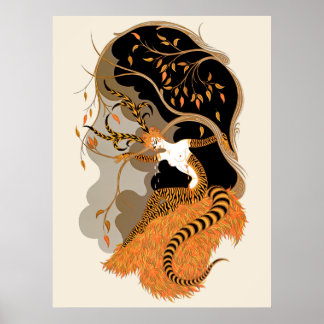 Erté - The Seasons, Autumn, 1970 Poster