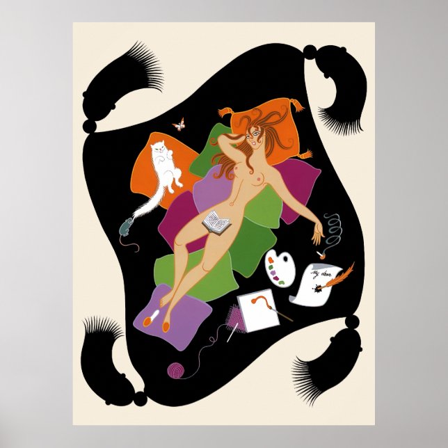 Erté - The Seven Deadly Sins Suite, Sloth Poster (Front)