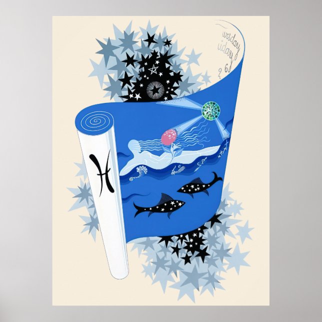 Erté - The Zodiac Suite, Pisces Poster (Front)
