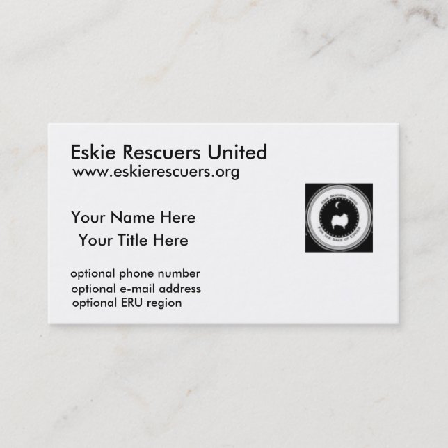 ERU Business Card Template (Front)