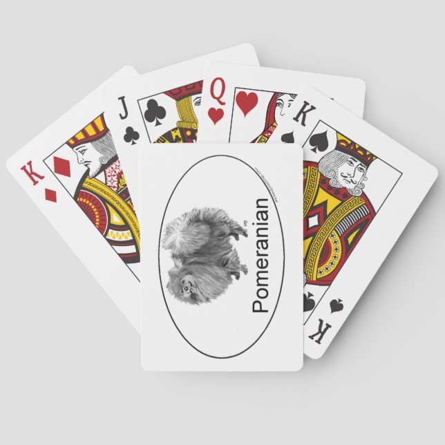 Eruo Pomeranian Dog Playing Cards (Back)