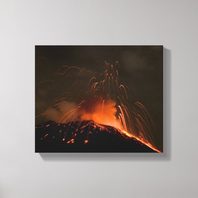 Erupting Tungurahua volcano Canvas Print (Front)