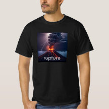 Erupting Volcano + Lightning - Personalised Black