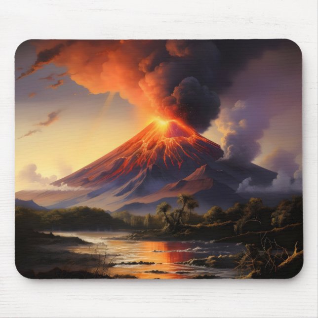 Erupting Volcano Mouse Mat (Front)