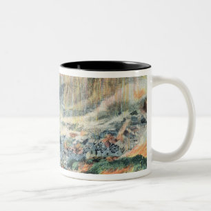 Eruption of a Volcano on Martinique Two-Tone Coffee Mug